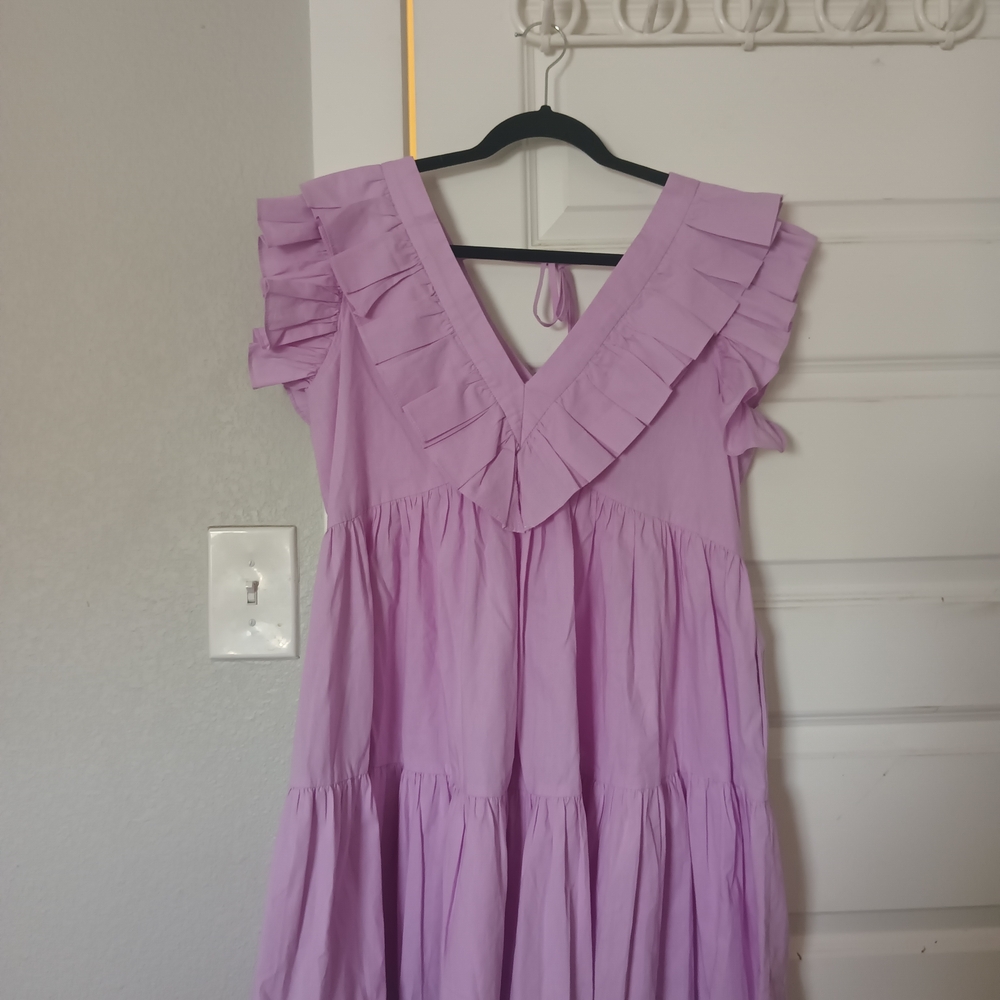 Pinch Lavender Ruffle Mini Dress